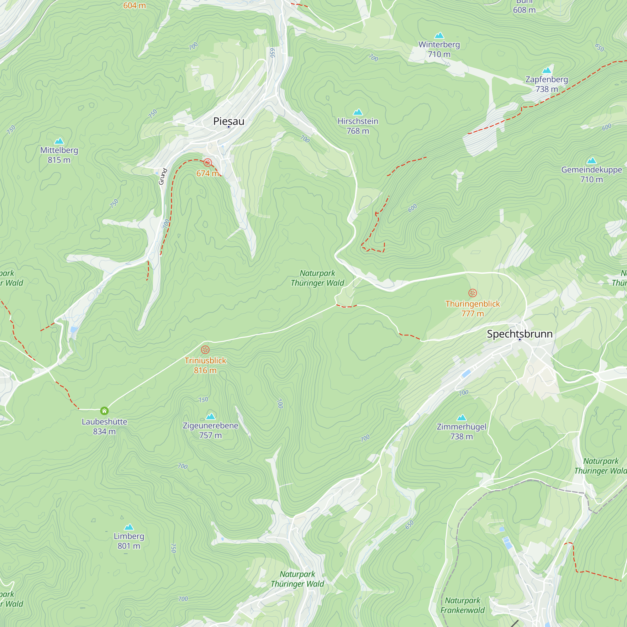 Berggasthof Brand - Finnhütten & Ferienhäuser "Am Rennsteig" map