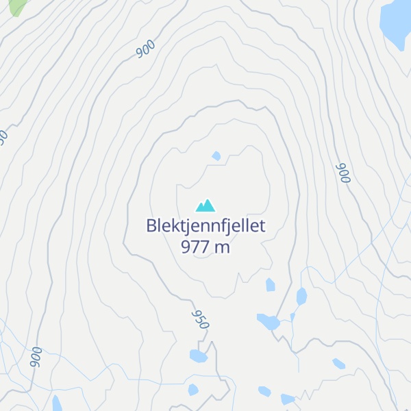 Map of Blektjennfjellet