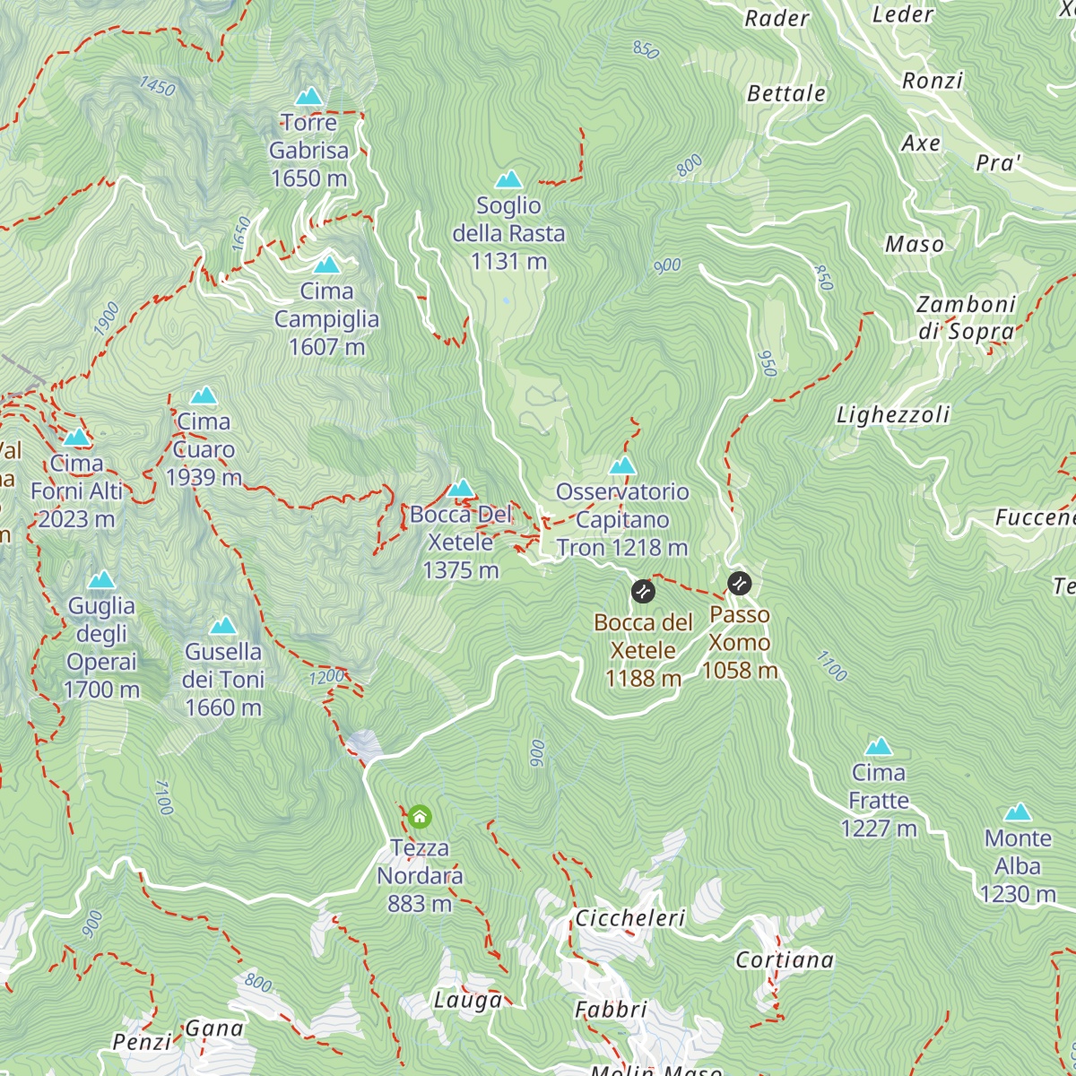 Rifugio Bocchetta di Campiglia map
