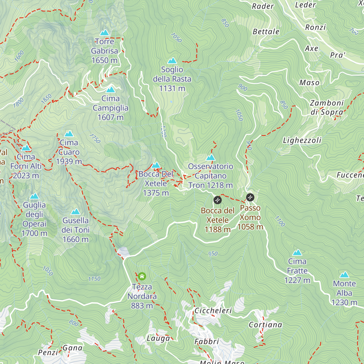 Rifugio Bocchetta di Campiglia map
