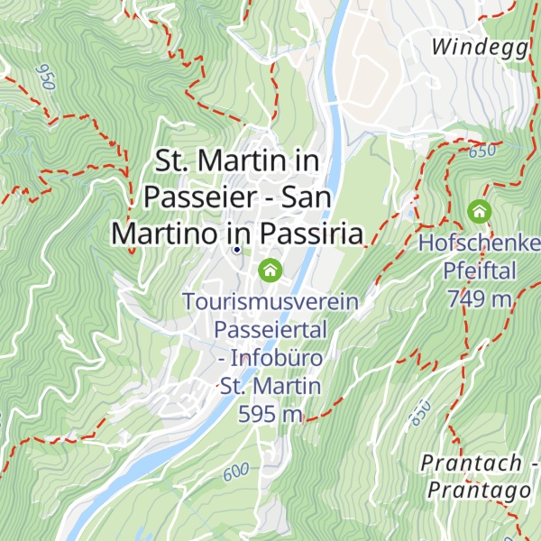 Map of Tourismusverein Passeiertal - Infobüro St. Martin