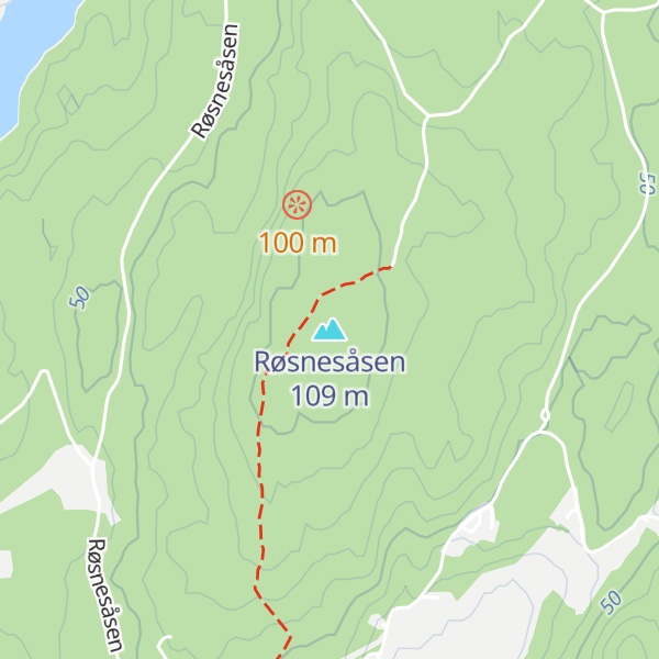 Map of Røsnesåsen