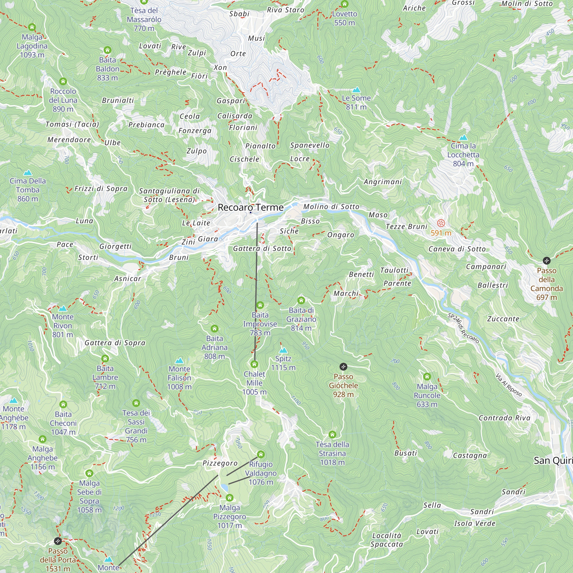 Baita del Menego Paoletto map
