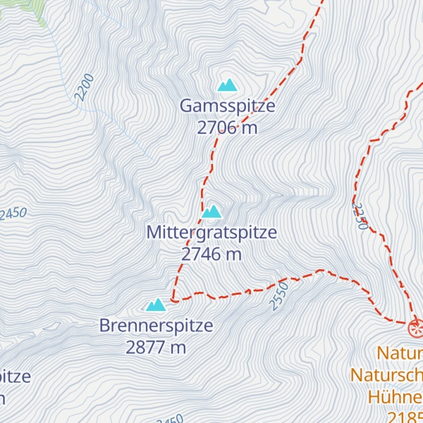 Map of Mittergratspitze