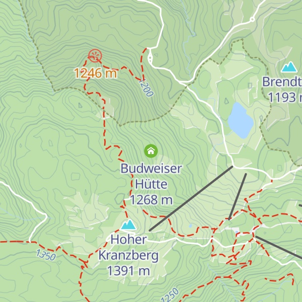 Map of Budweiser Hütte
