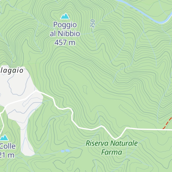 Map of Poggio Volpaio