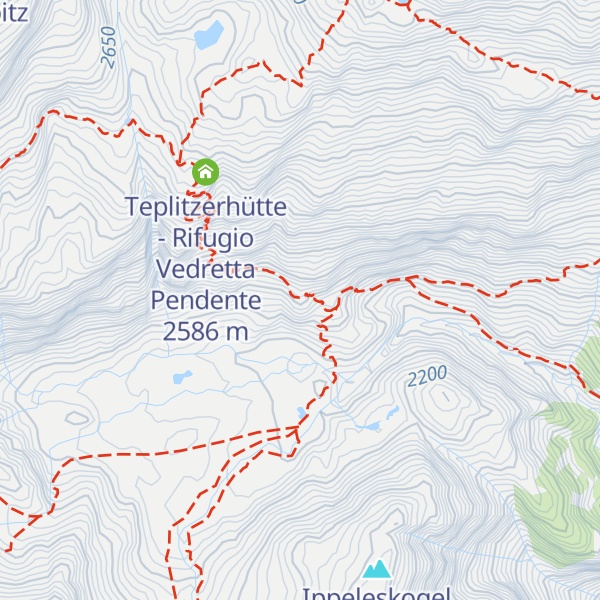 Map of Grohmannhütte - Rifugio Vedretta Piana