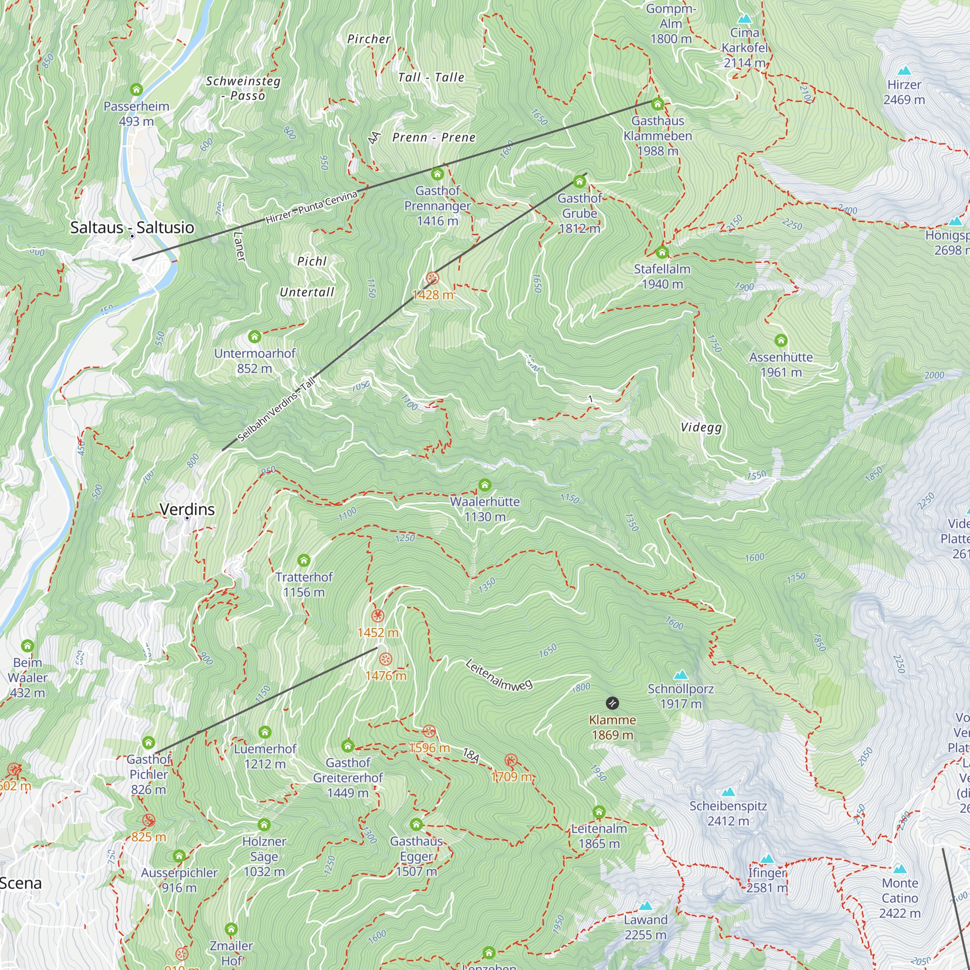 Waalerhütte map