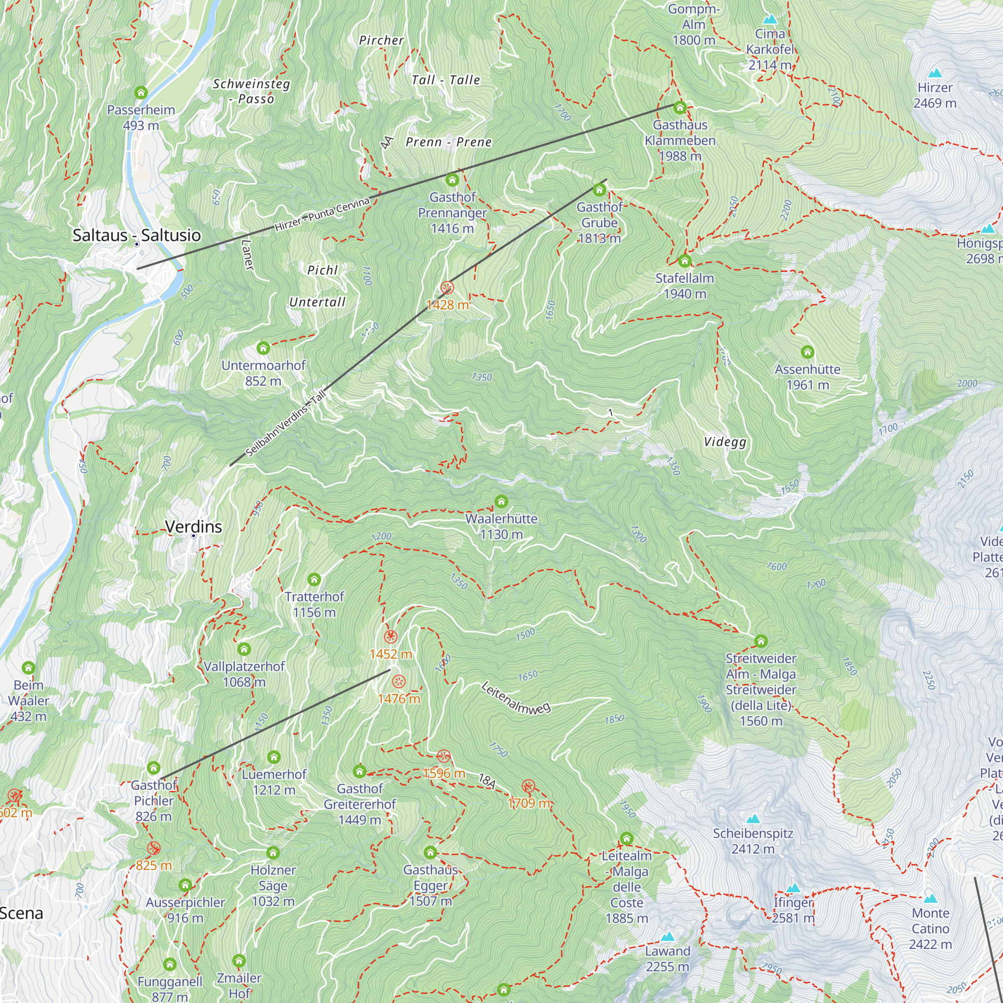 Waalerhütte map