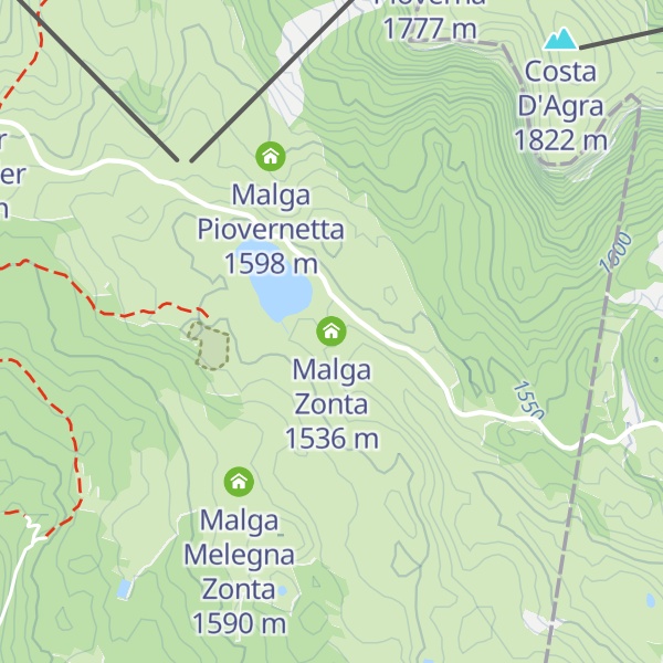 Map of Malga Zonta