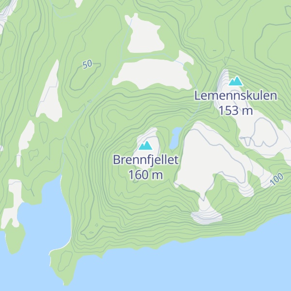 Map of Brennfjellet