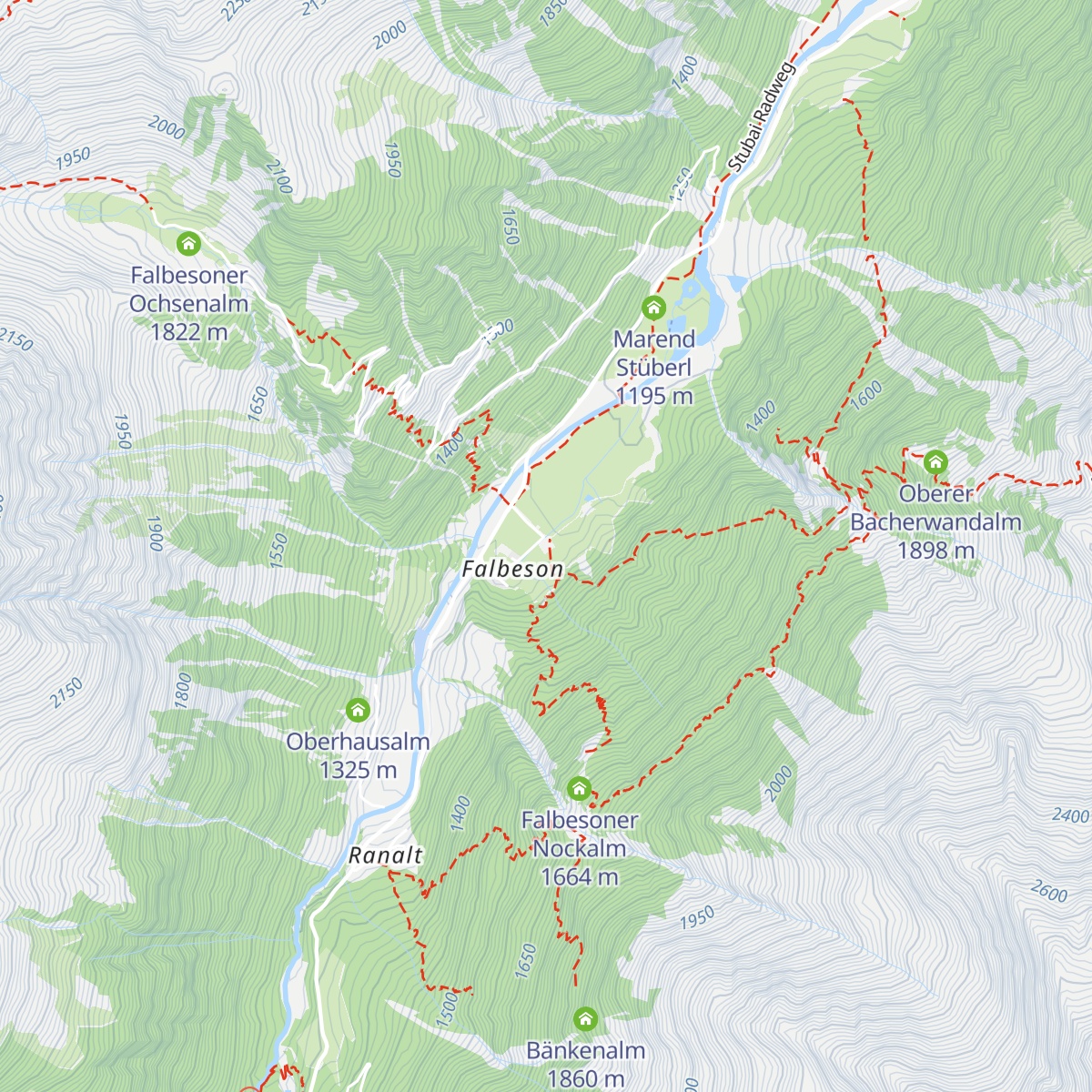 Doadleralm map