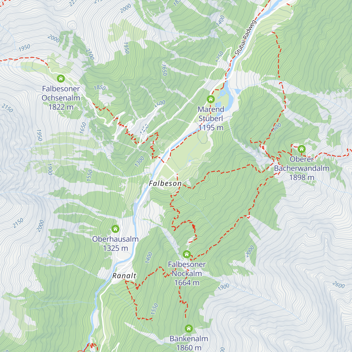 Doadleralm map