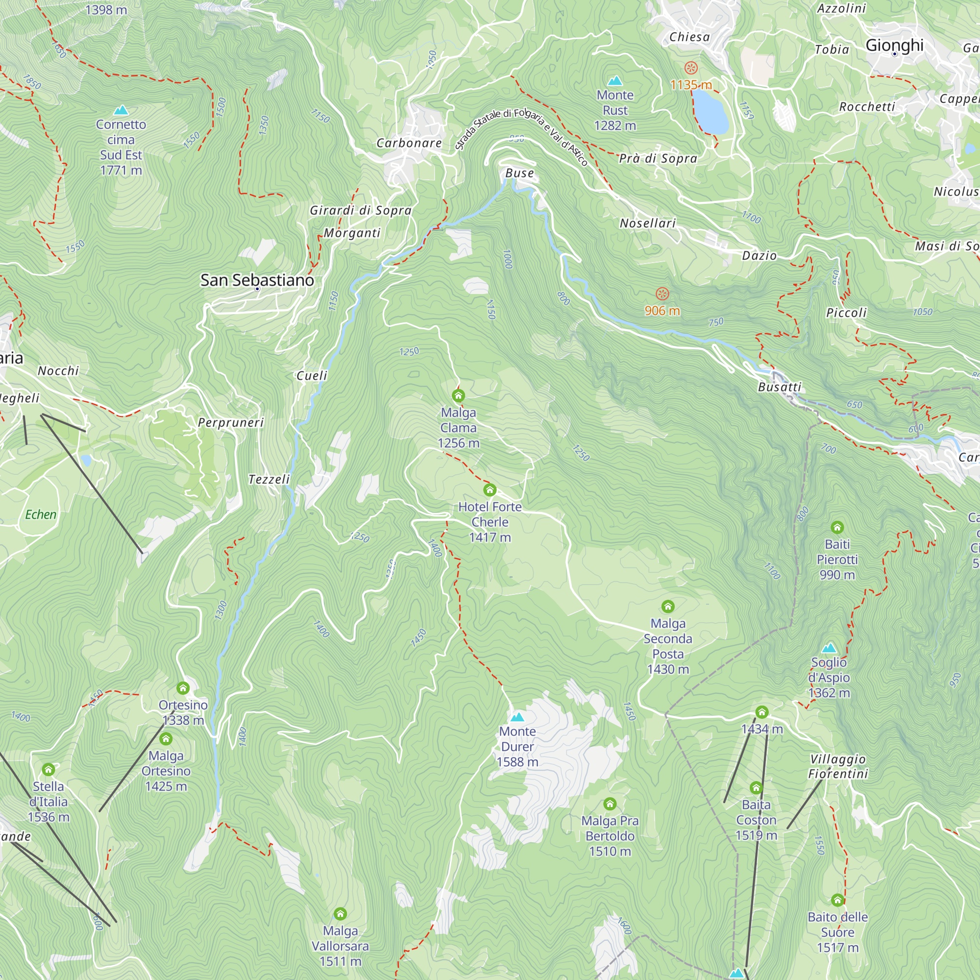 Hotel Forte Cherle map