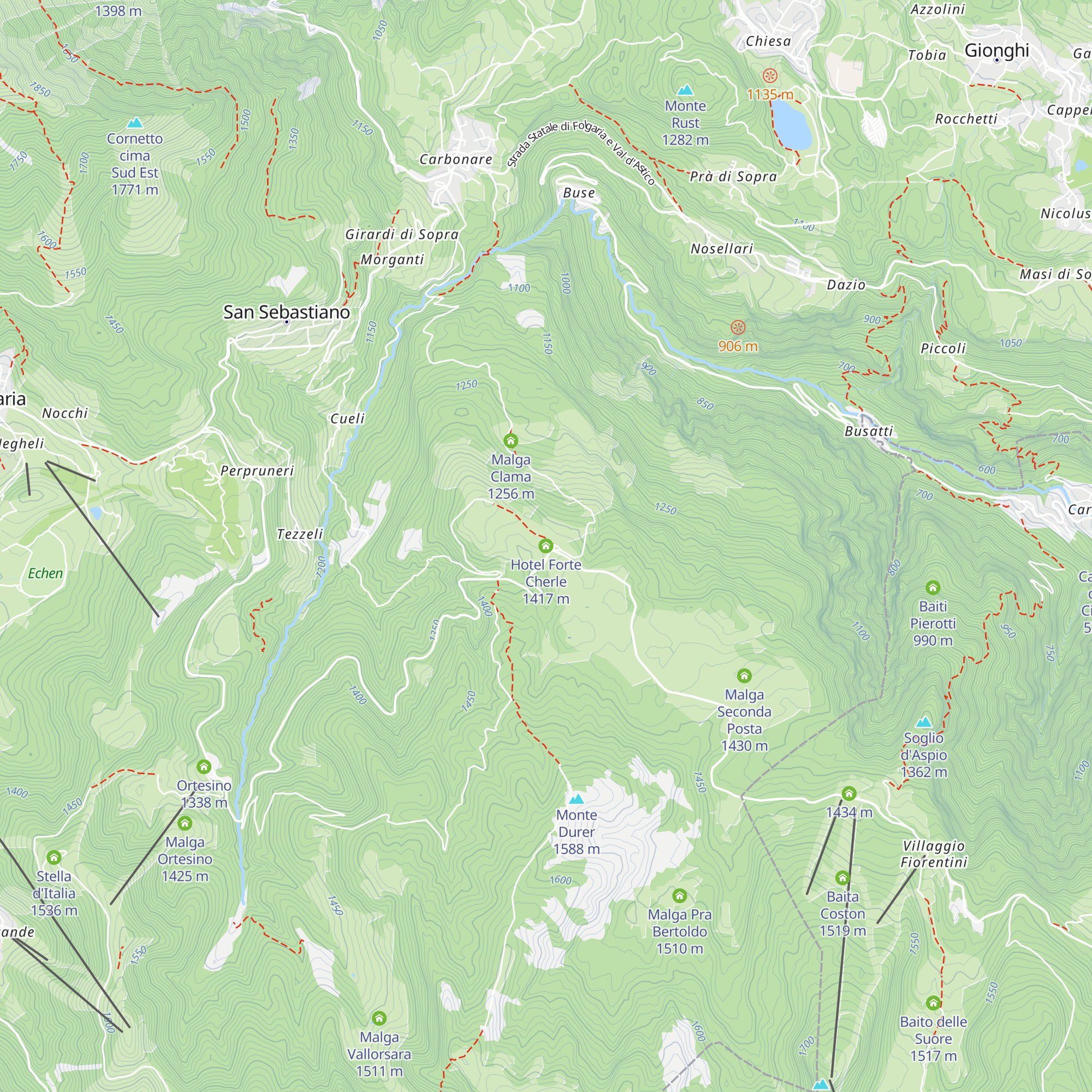 Hotel Forte Cherle map