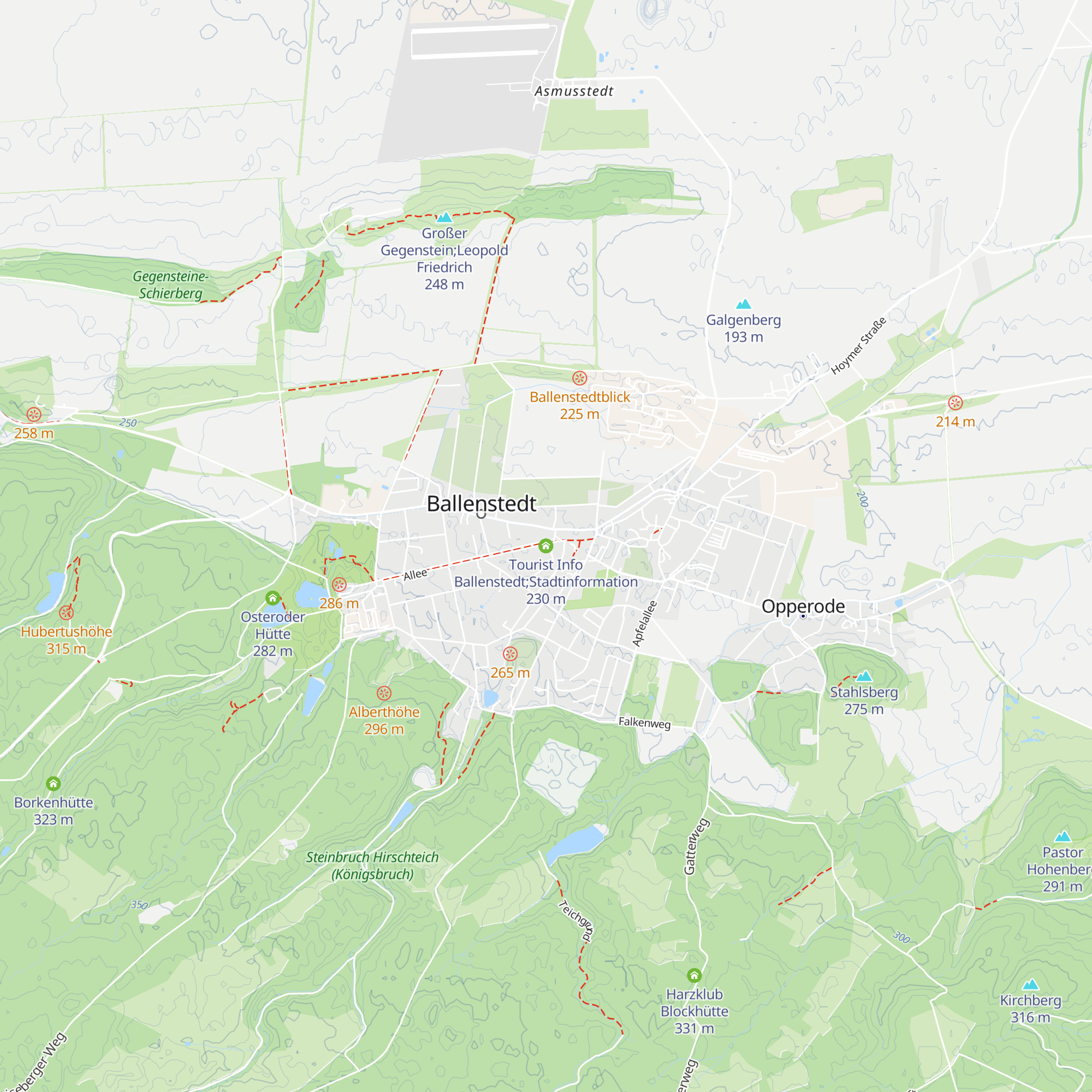 Tourist Info Ballenstedt;Stadtinformation map