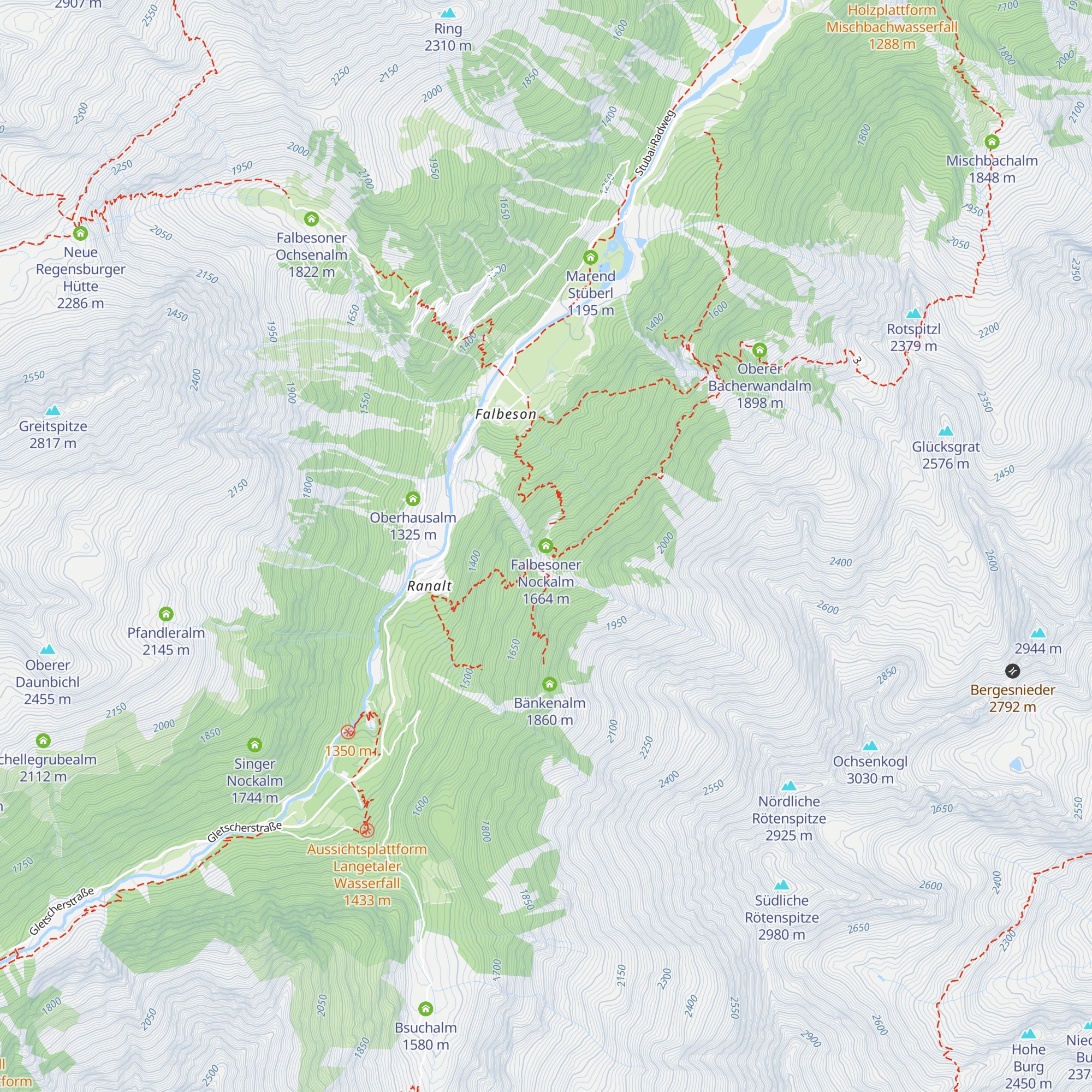 Falbesoner Nockalm map