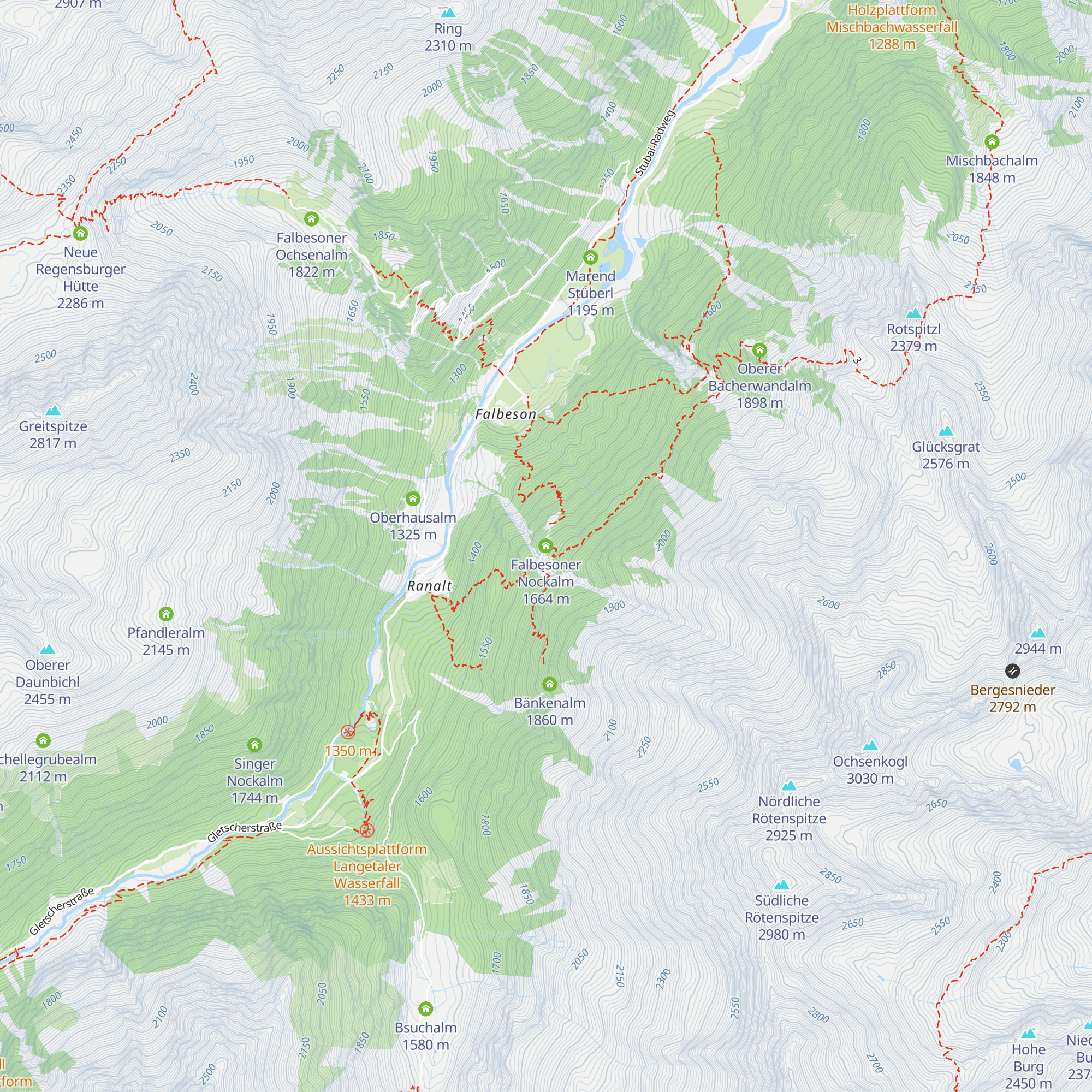 Falbesoner Nockalm map