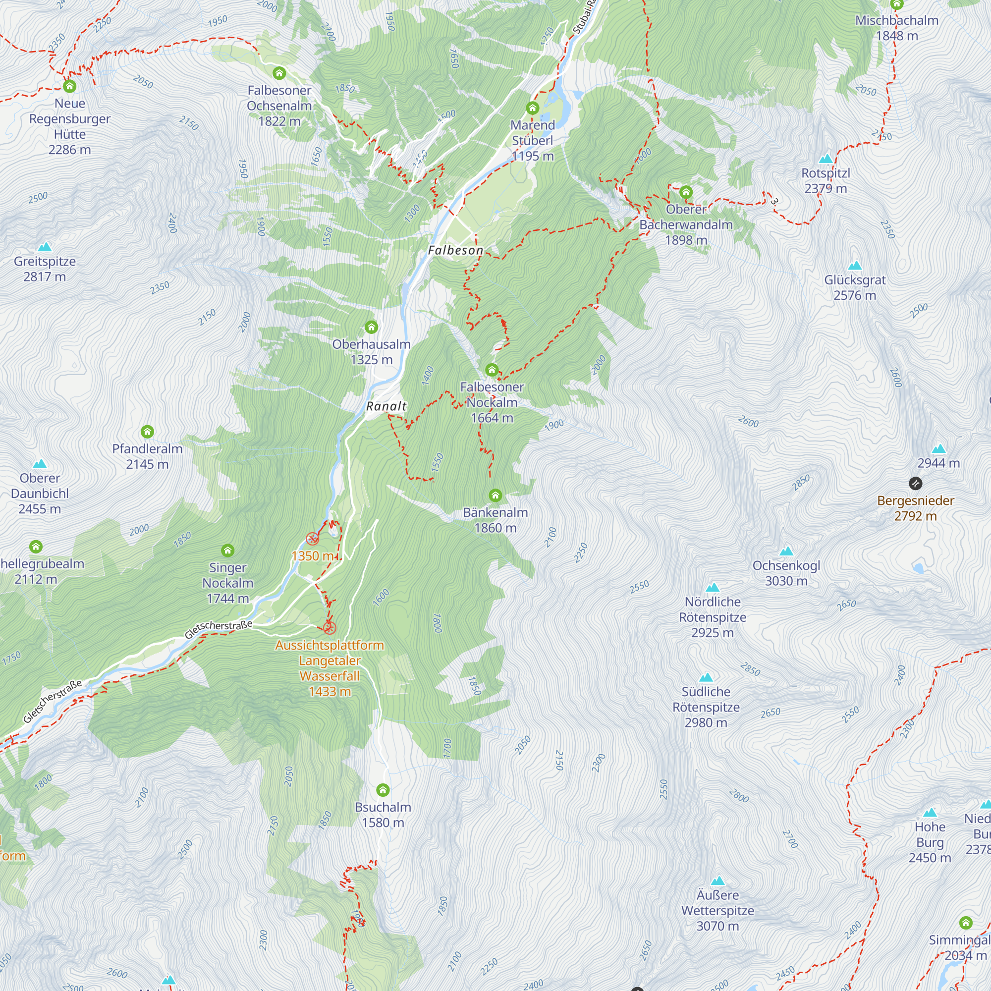 Bänkenalm map