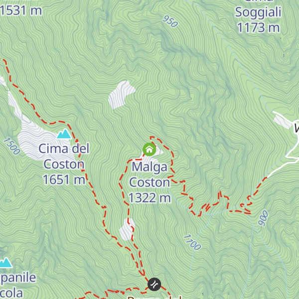 Map of Malga Coston