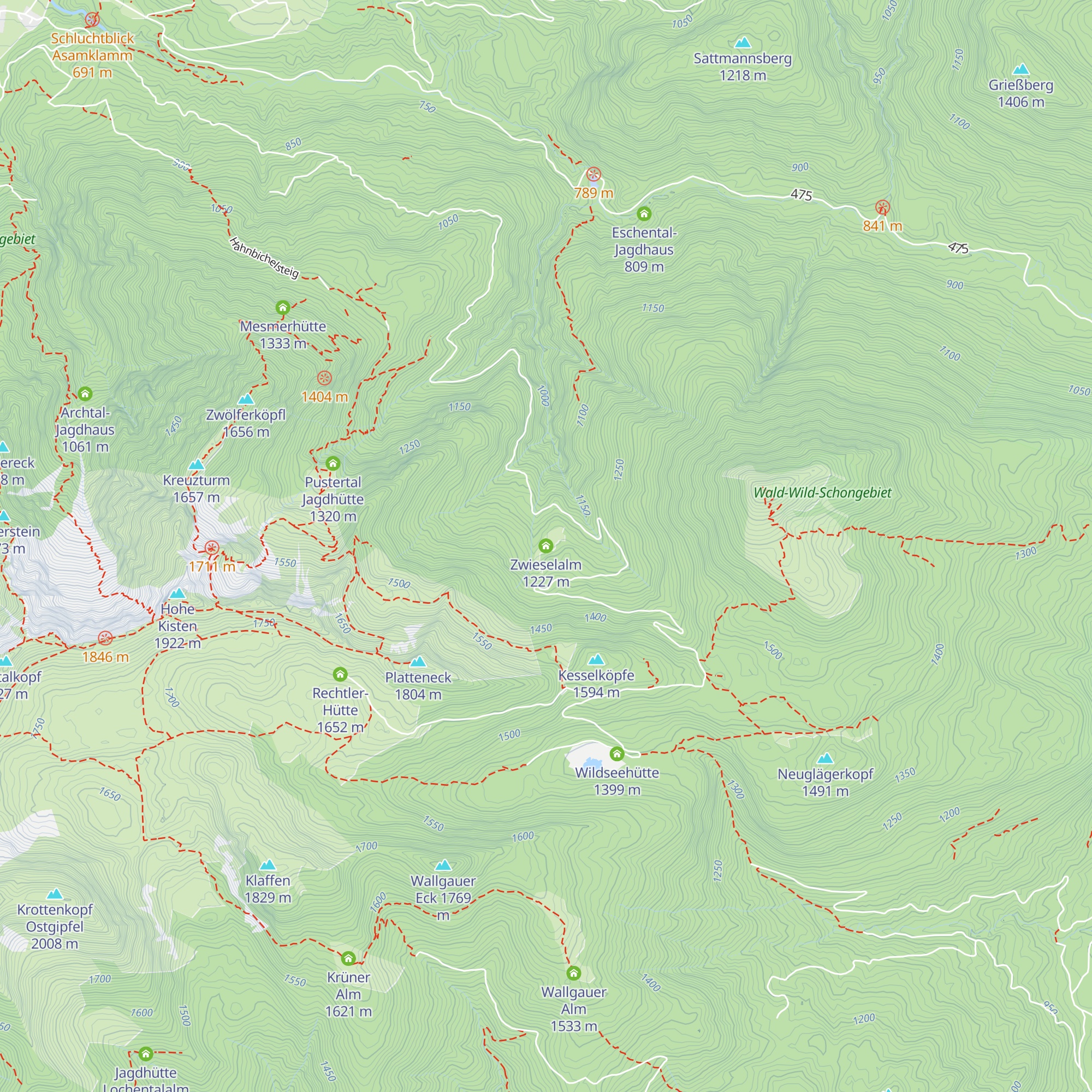 Zwieselalm map