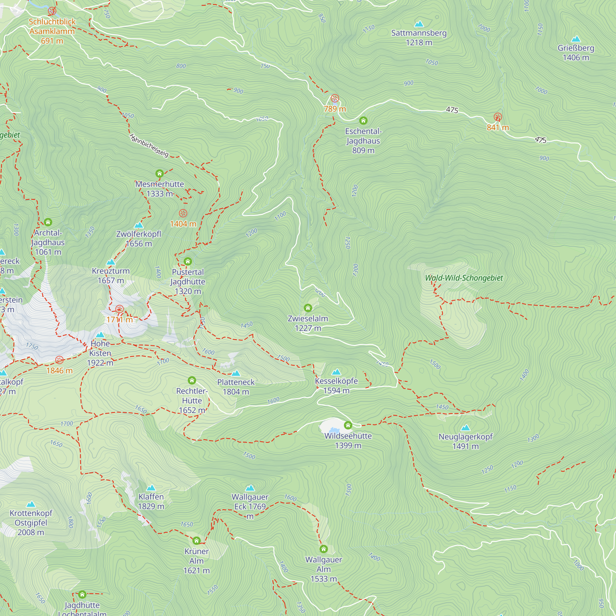 Zwieselalm map