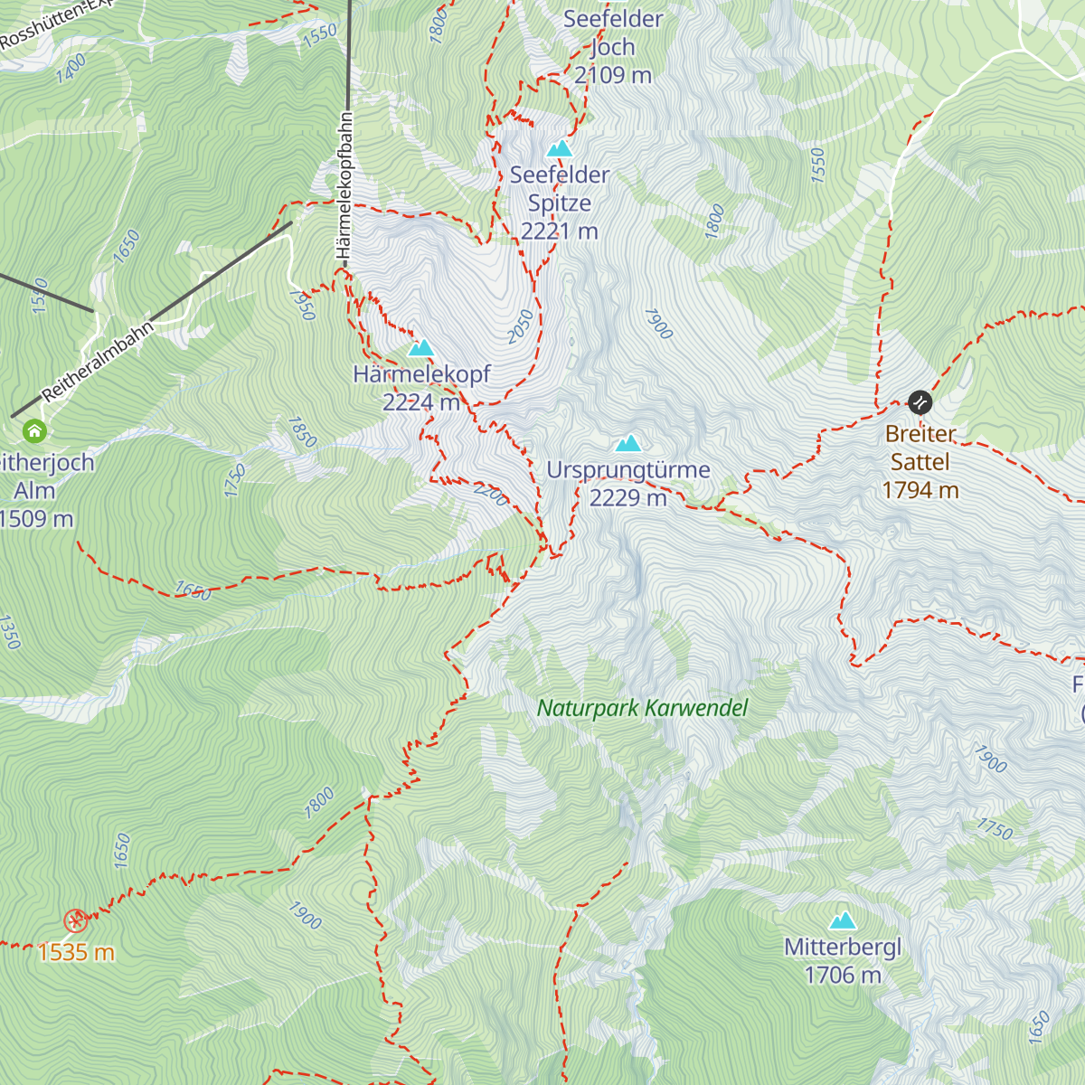 Nördlinger Hütte map