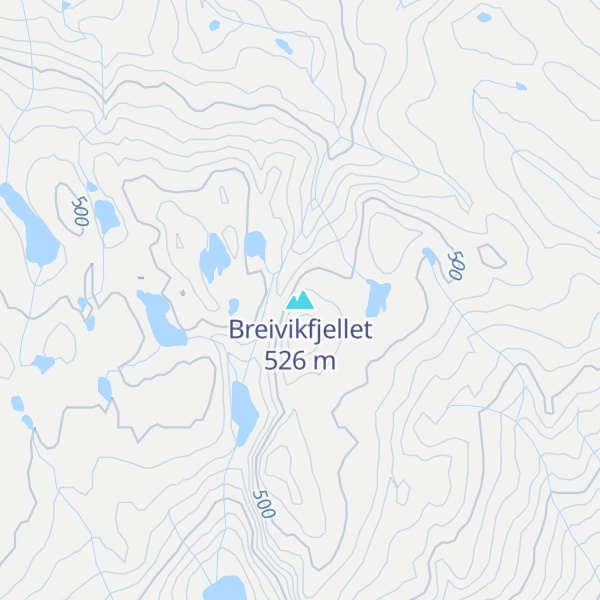 Map of Breivikfjellet
