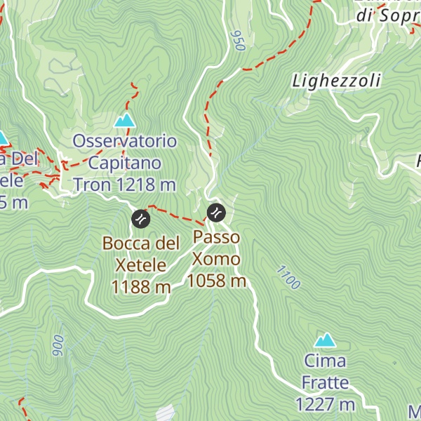 Map of Rifugio Passo Xomo