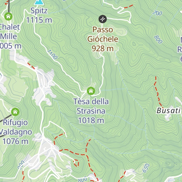 Map of Tèsa della Strasìna