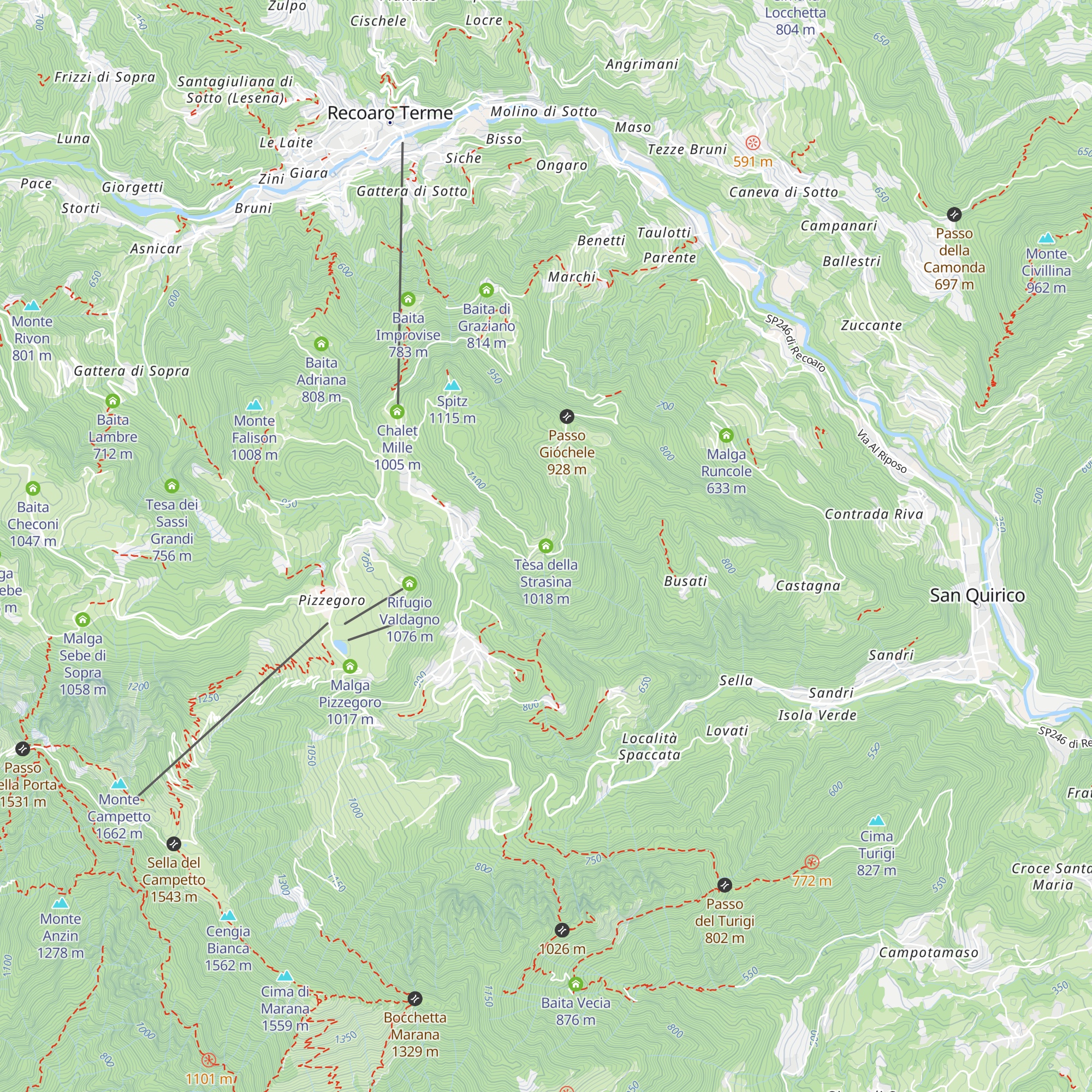 Tèsa della Strasìna map