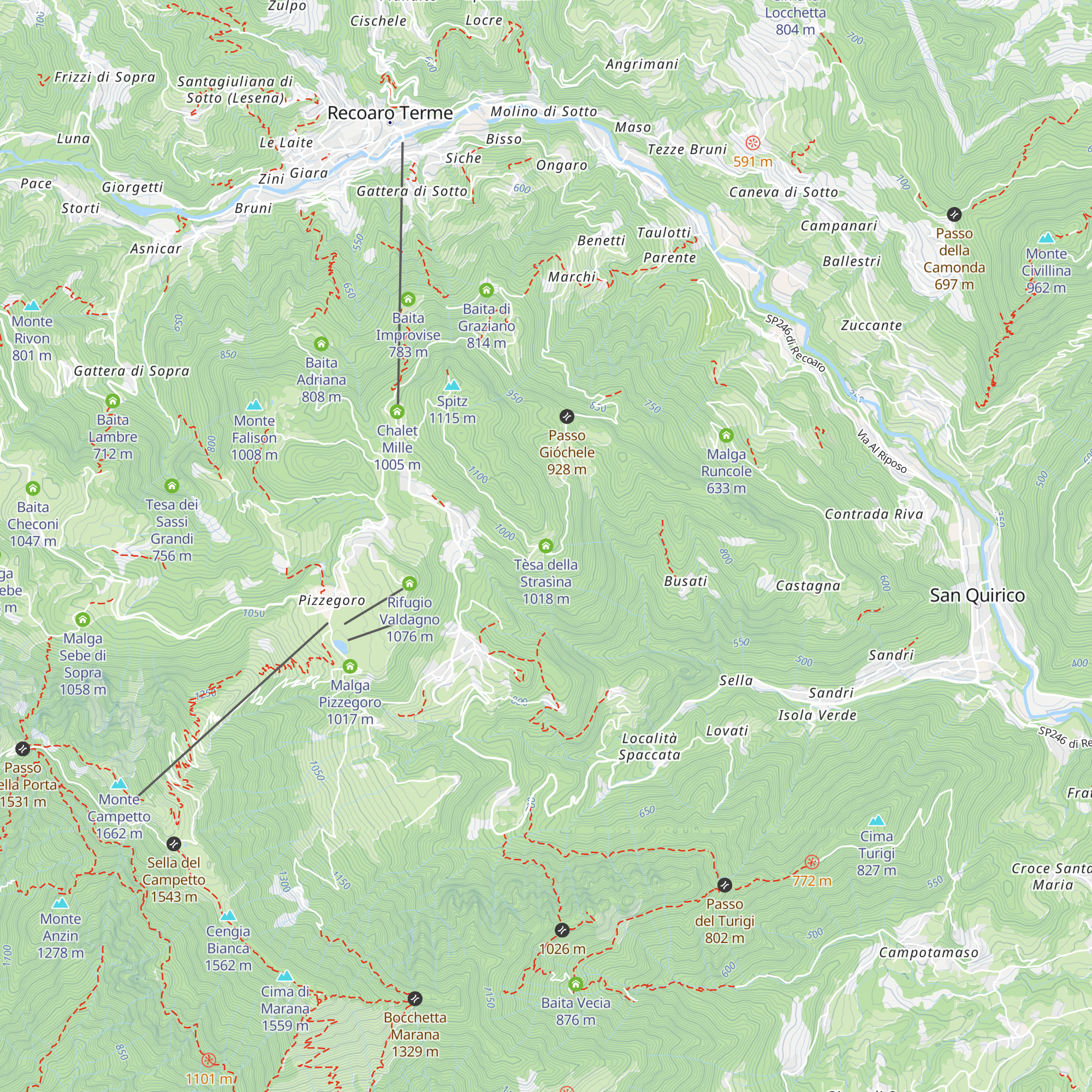 Tèsa della Strasìna map