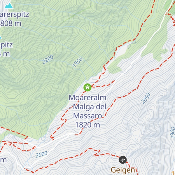 Map of Moareralm - Malga del Massaro