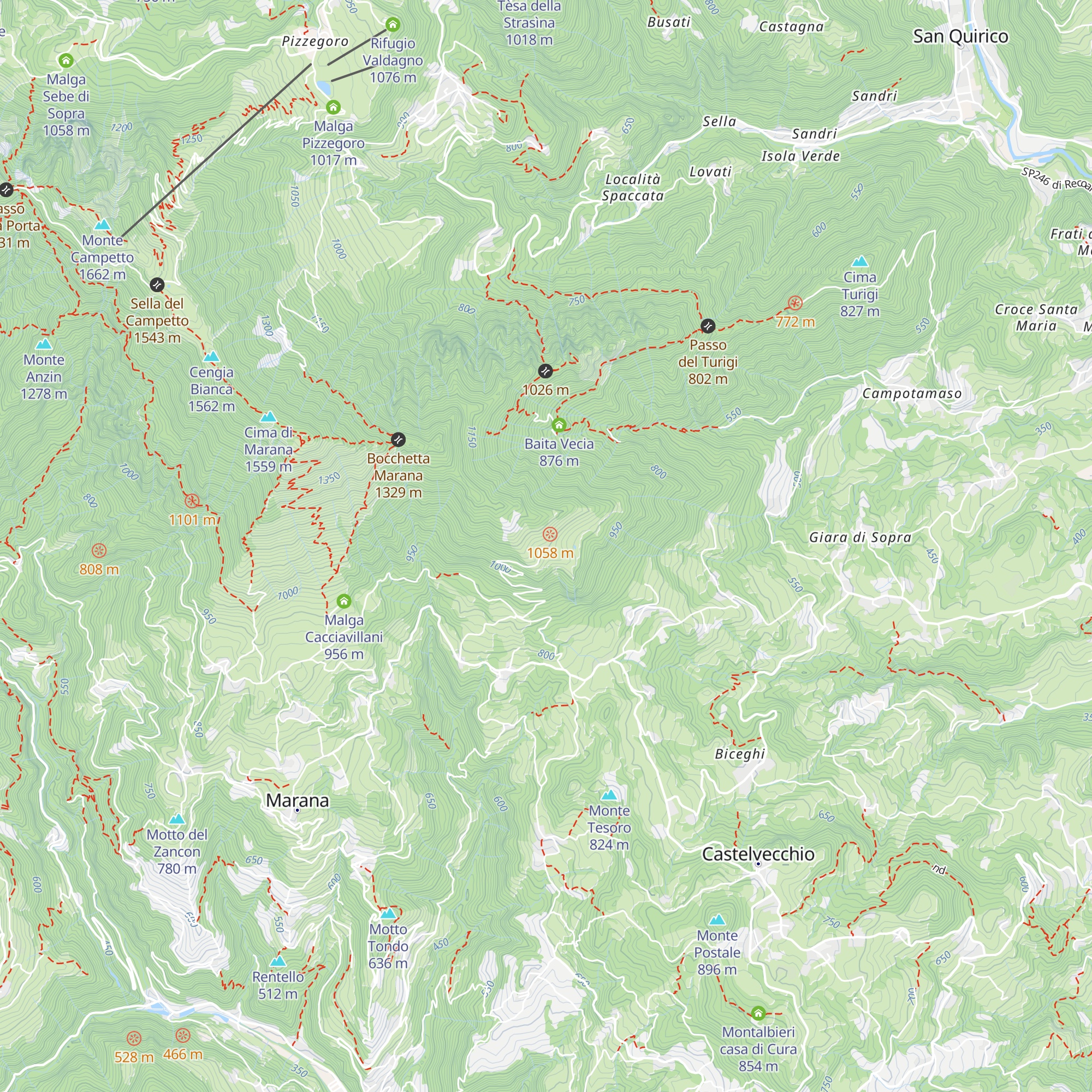 Malga Rialto map
