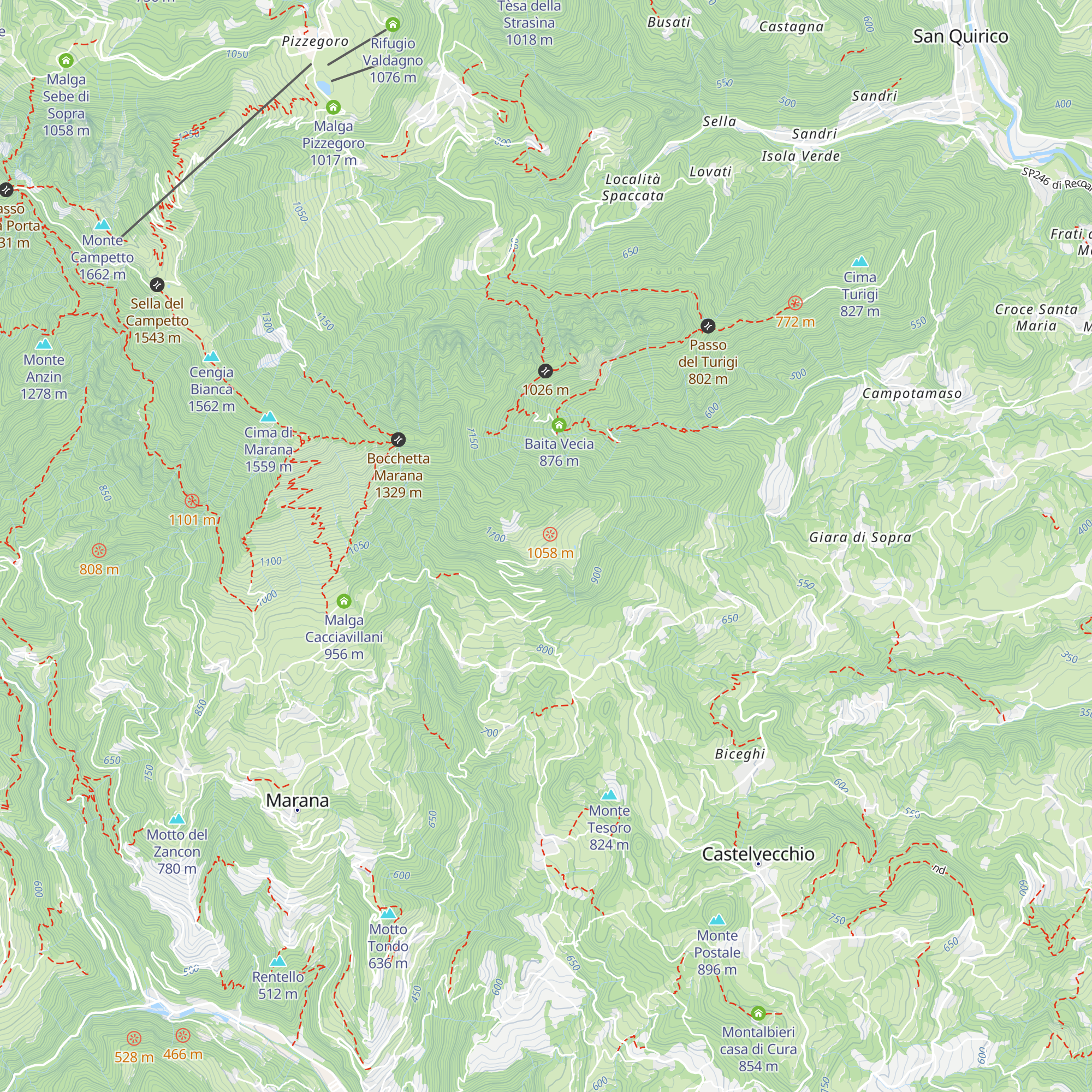 Malga Rialto map
