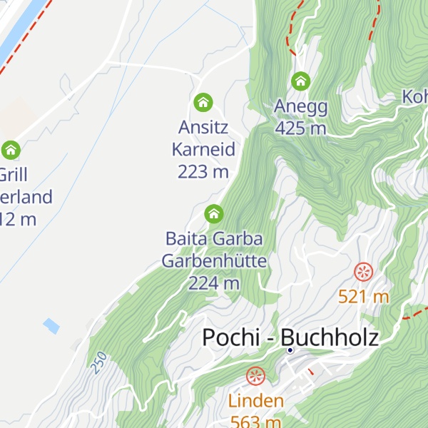 Map of Baita Garba Garbenhütte