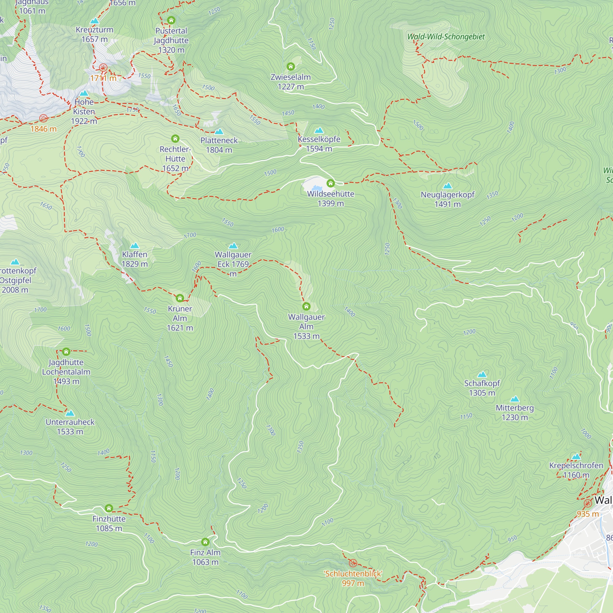 Wallgauer Alm map