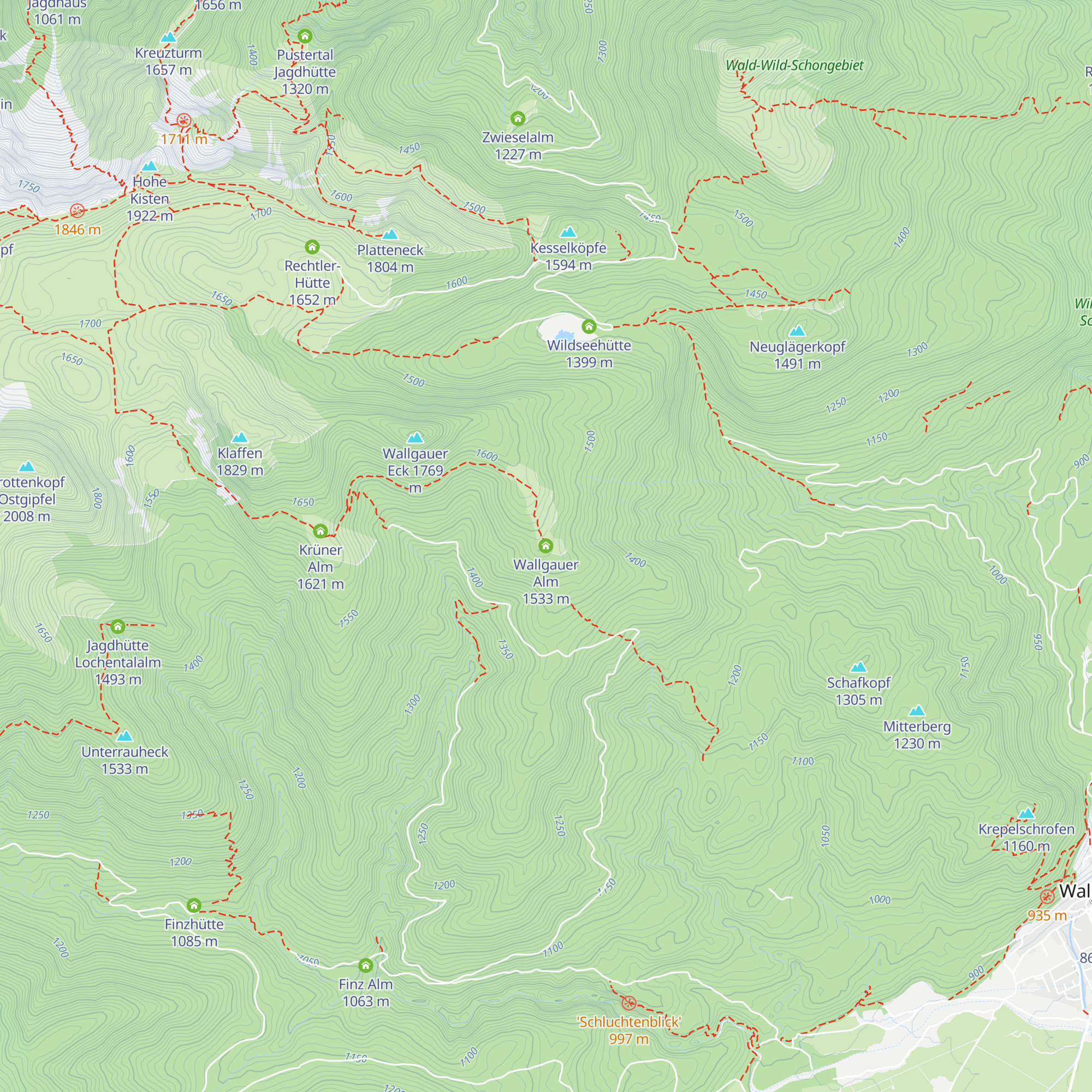 Wallgauer Alm map