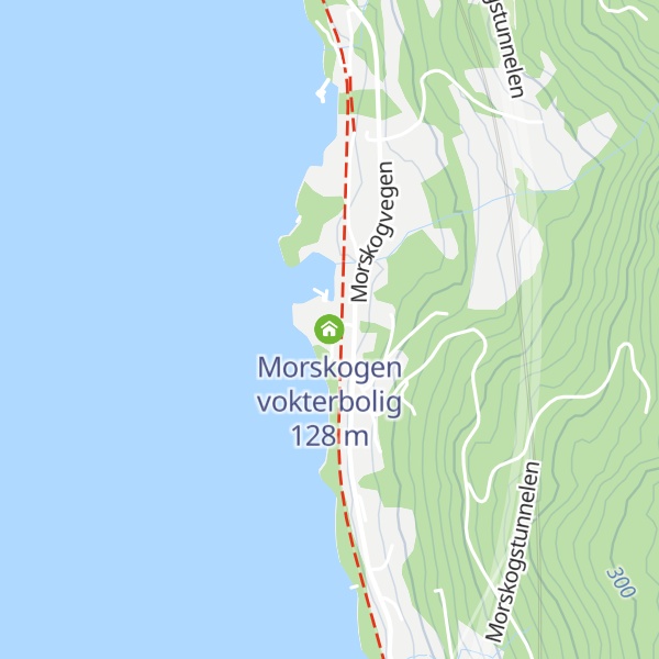Map of Morskogen vokterbolig