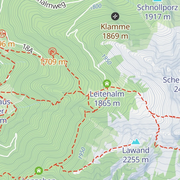 Map of Ifinger Hütte - Rifugio Ivigna