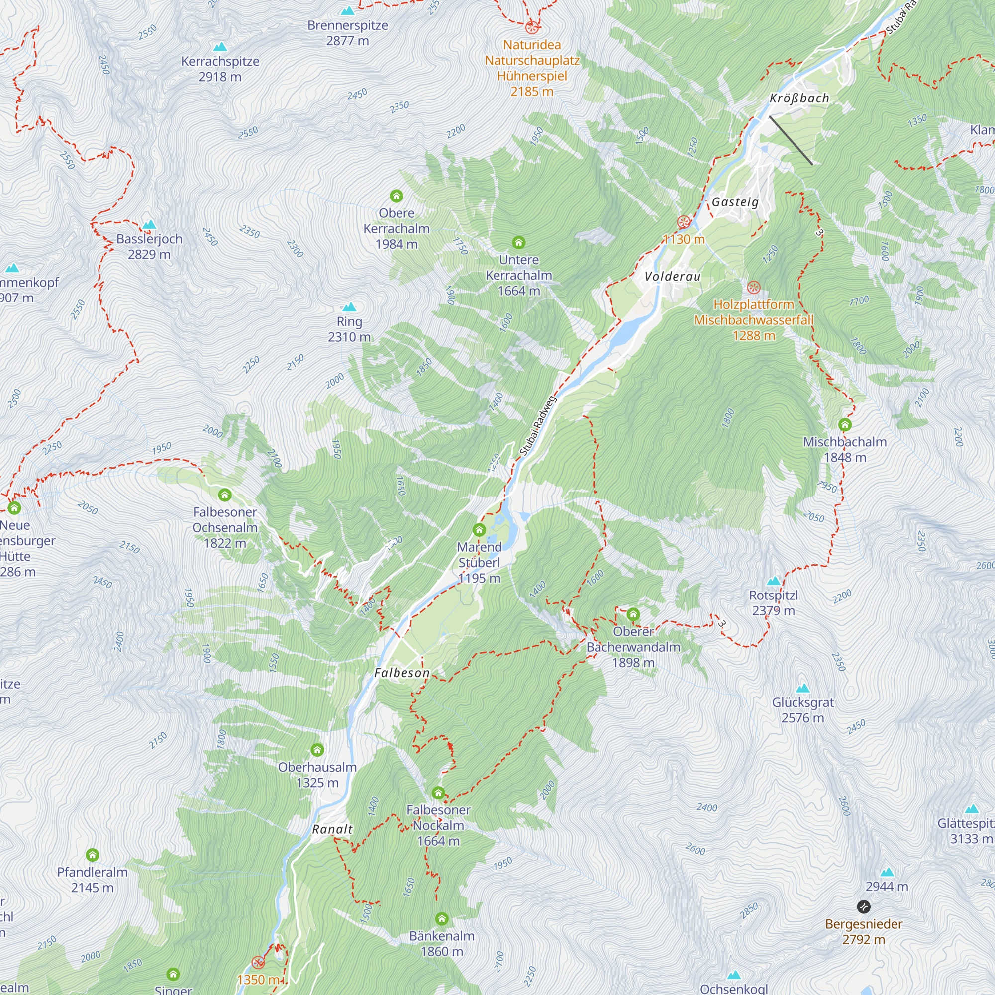 Straßenmeisterei Matrei am Brenner - Hütte Falbeson map