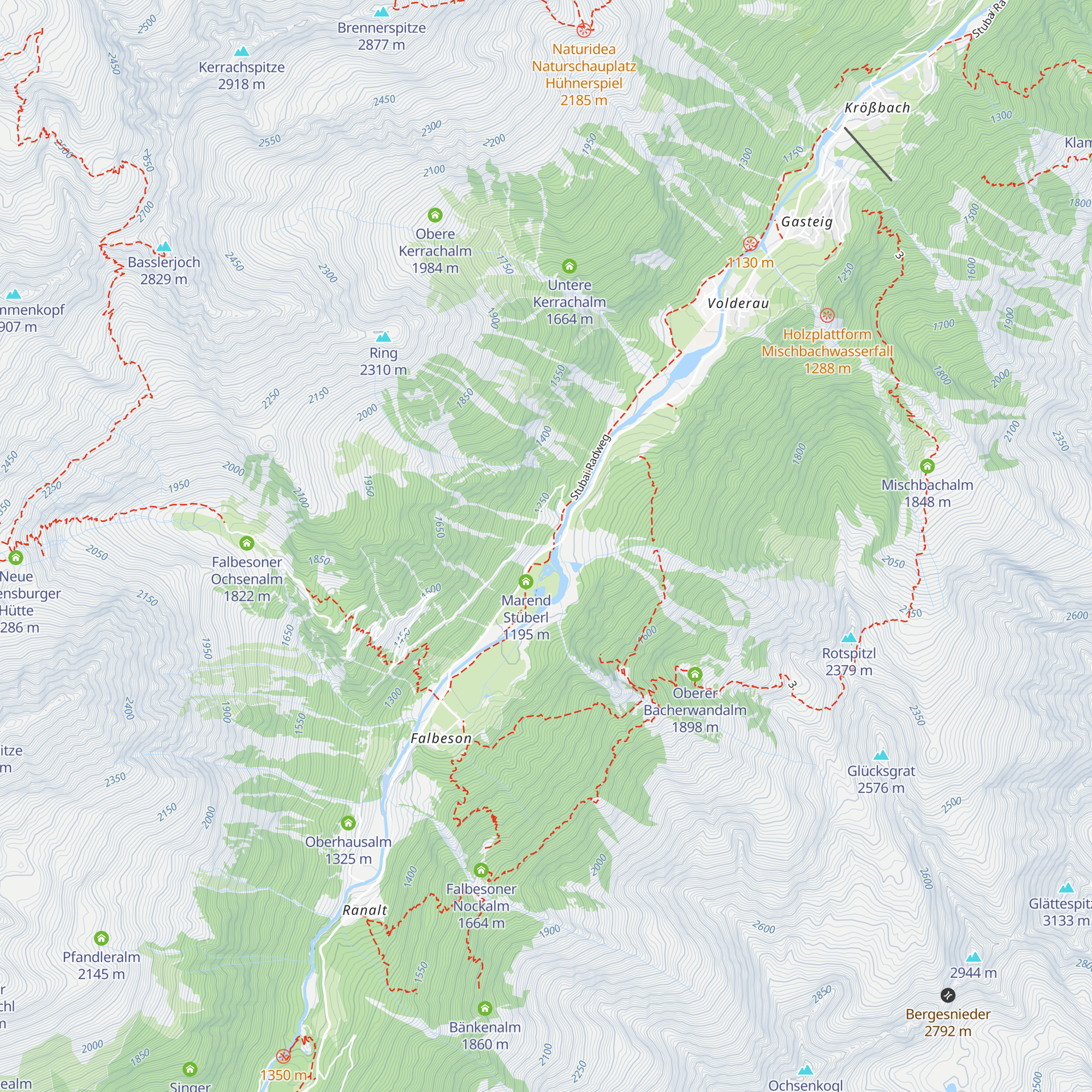 Straßenmeisterei Matrei am Brenner - Hütte Falbeson map
