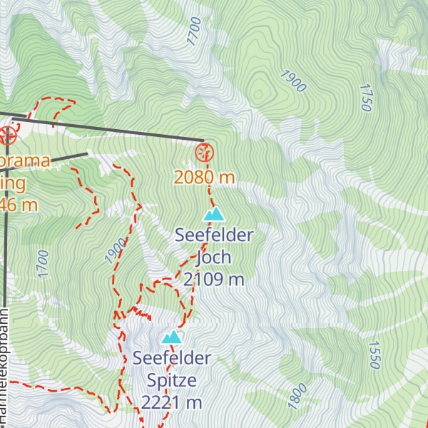 Map of Seefelder Joch