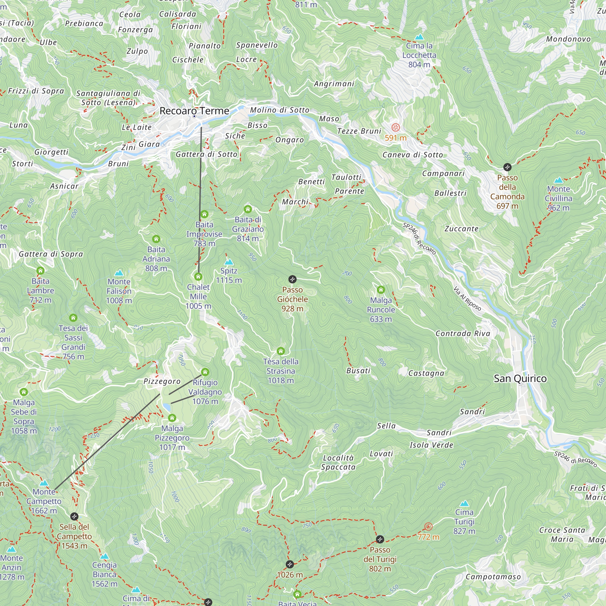 Tèse del Gióchele map