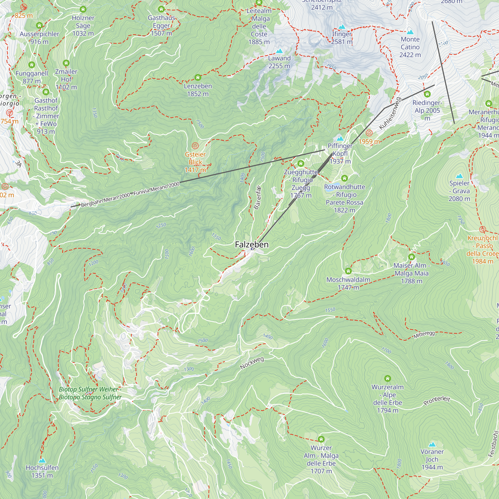 Restaurant Falzeben map