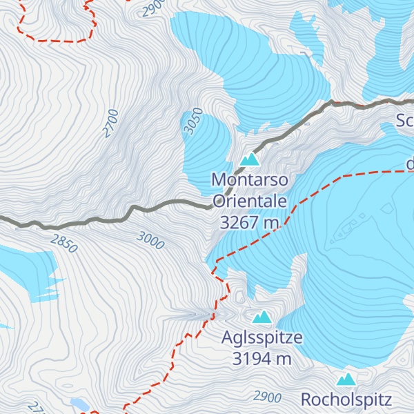 Map of Westlicher Feuerstein - Montarso Occidentale