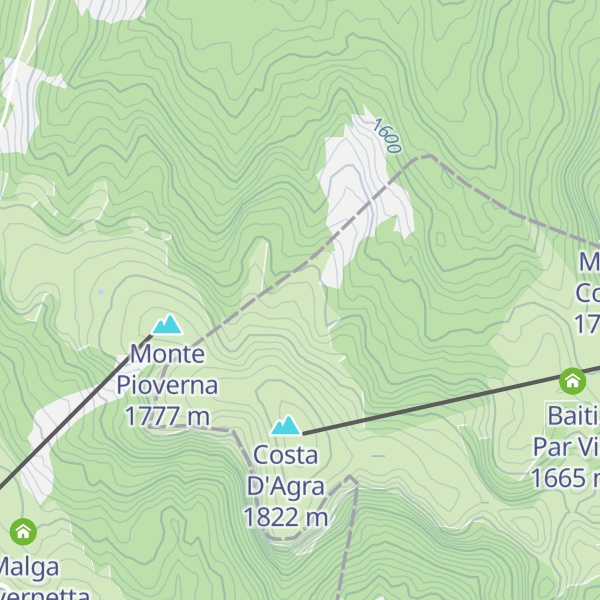 Map of Malga Costa d'Agra
