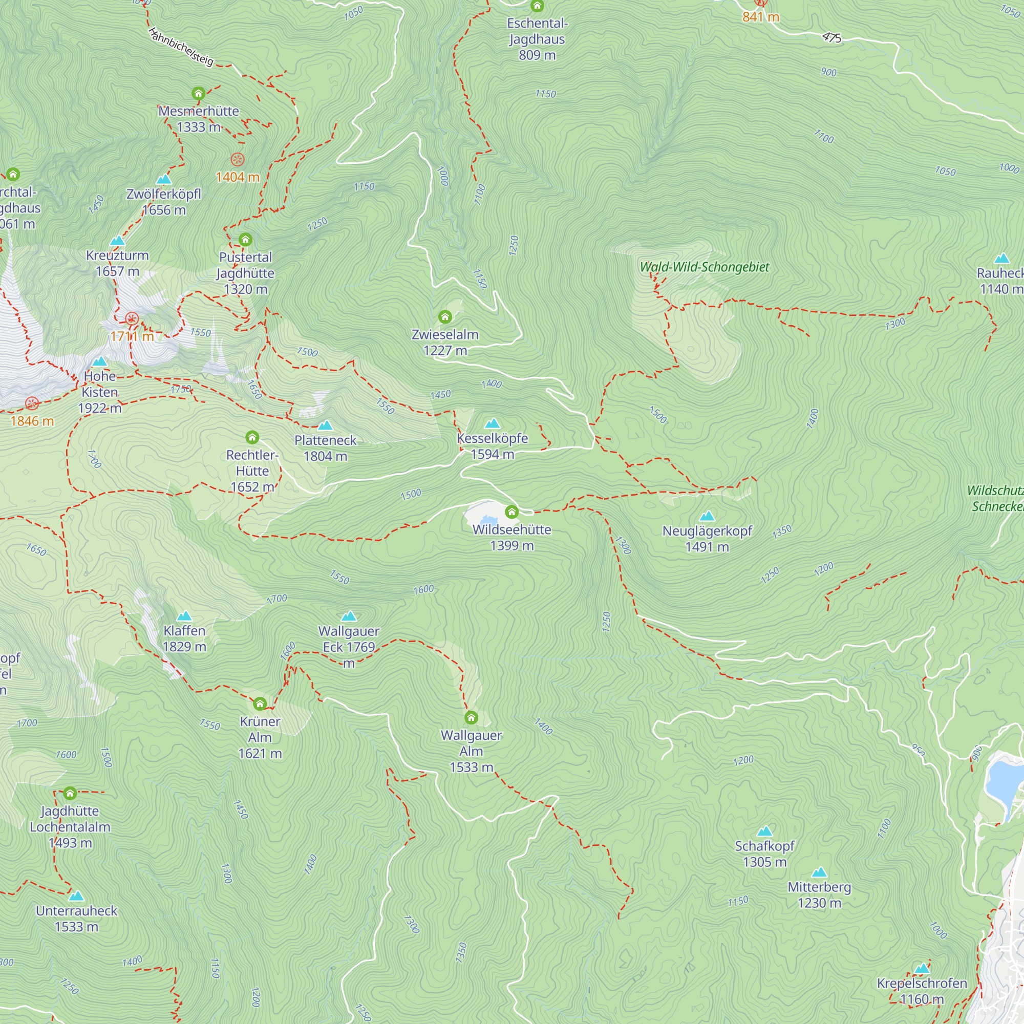 Wildseehütte map
