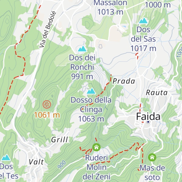 Map of Dosso della Clinga