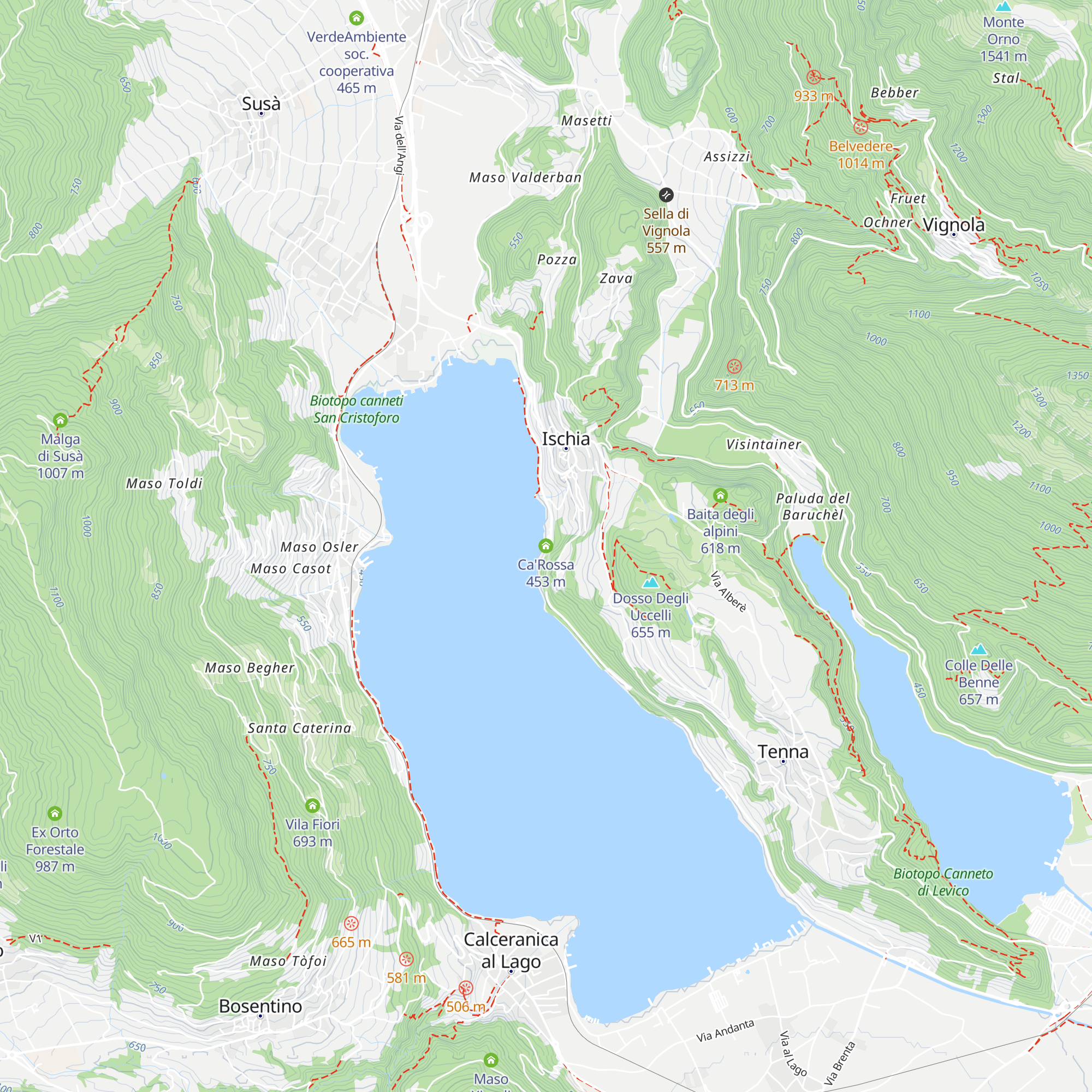 Ca'Rossa map